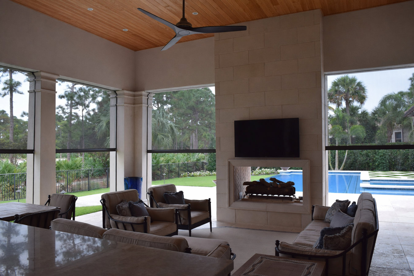 Screen room installation